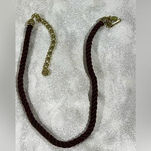 Heidi Daus 🆕 Elegant Essentials Brown Pin Enhancer Cord Necklace